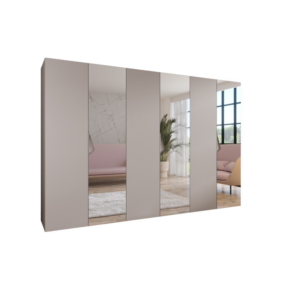 Szafa uchylna z lustrem Sandi 2 300 (3X100) wys 202 cm Kaszmir + u Kaszmir