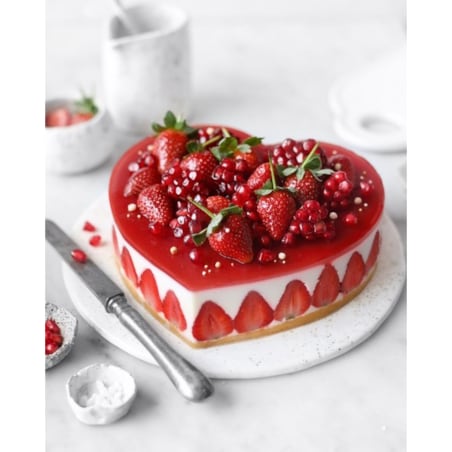 Patisse - Mini tortownica serce zapinana 12cm SILVER-TOP