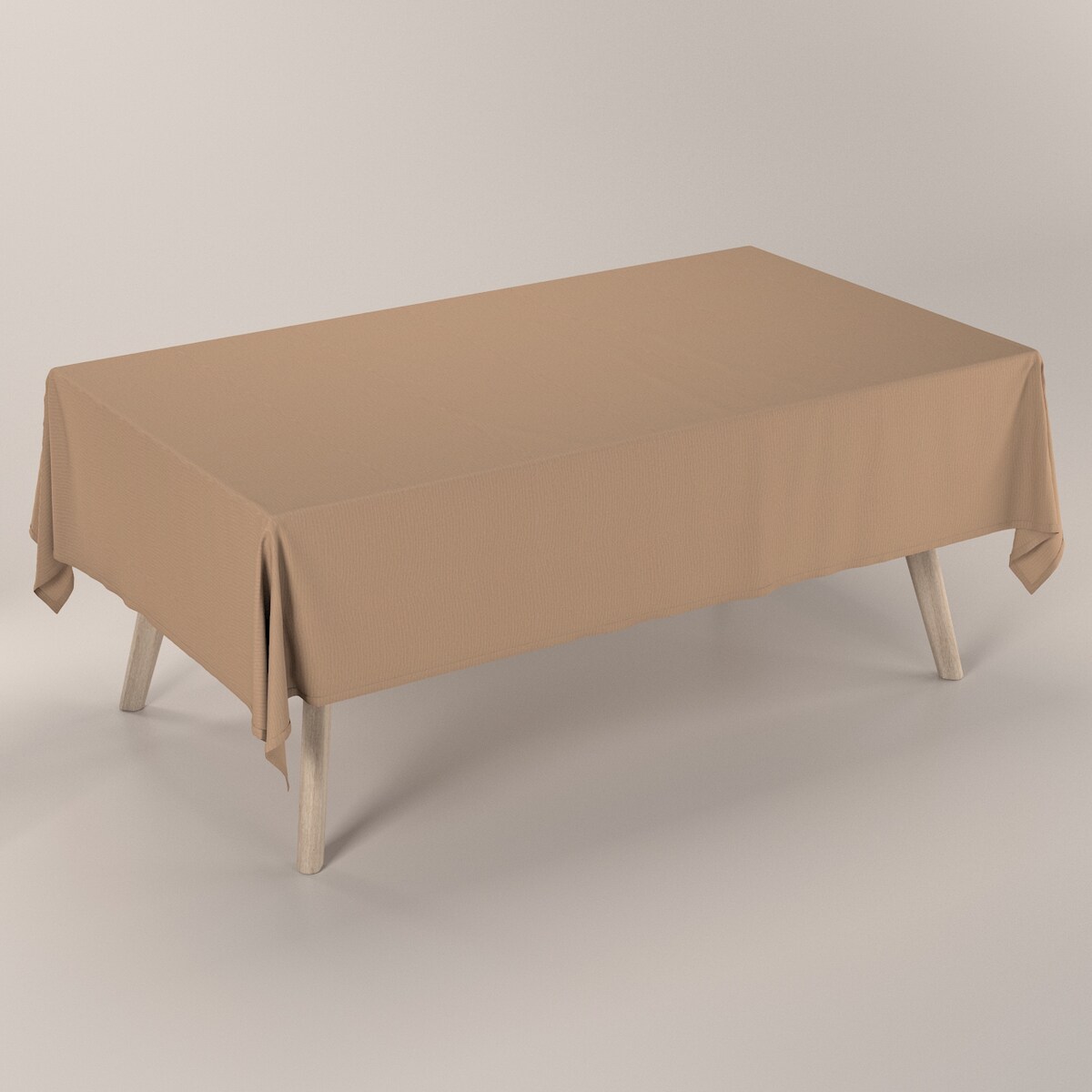 Obrus prostokątny 130 x 130 cm beżowy