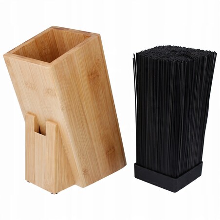 Uniwersalny stojak blok do noży KRISBERG brązowy skośny