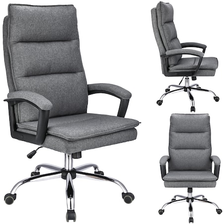 Fotel biurowy ESPO tkanina ciemny szary