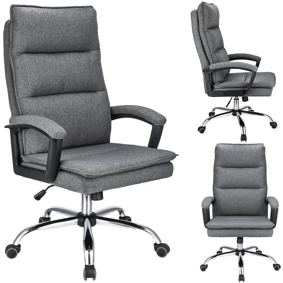 Fotel biurowy ESPO tkanina ciemny szary