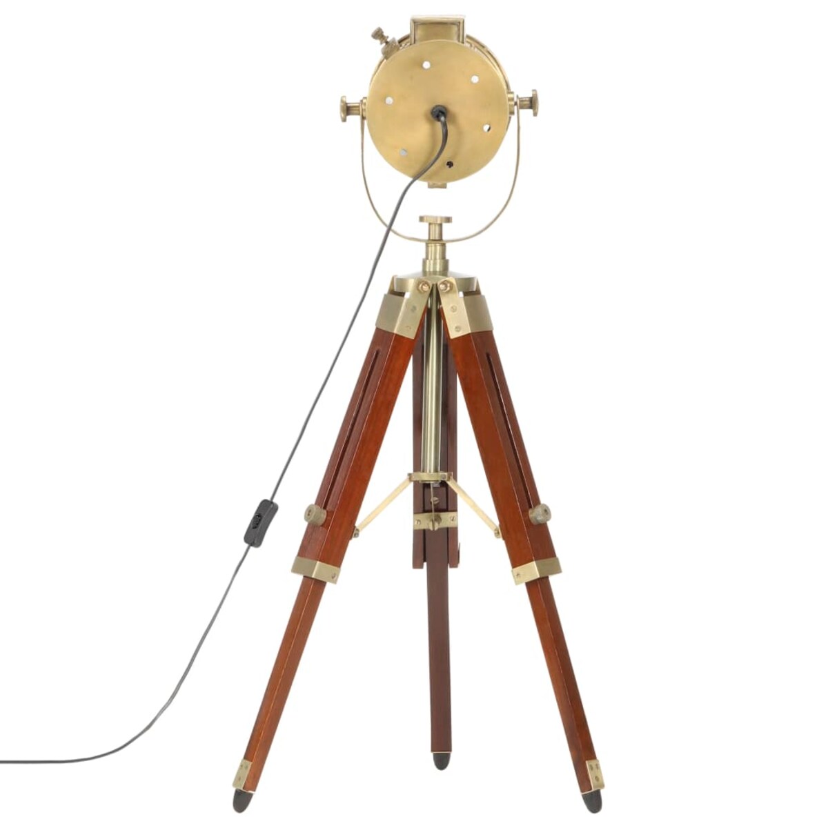 vidaXL Lampa podłogowa na trójnogu, lite drewno mango, 69 cm