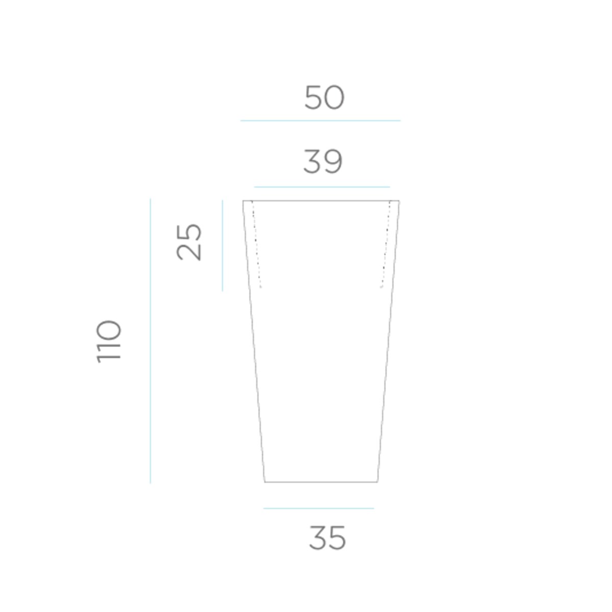 NEW GARDEN donica MELISA 50 CABLE biała