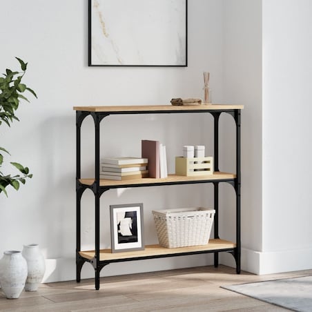 vidaXL Stolik konsolowy Sonoma Oak 75x22,5x75 cm Drewno konstrukcyjne