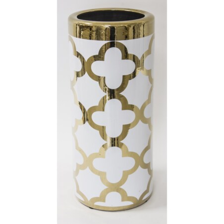 Parasolnik porcelanowy 46x20 cm CHADUR biały