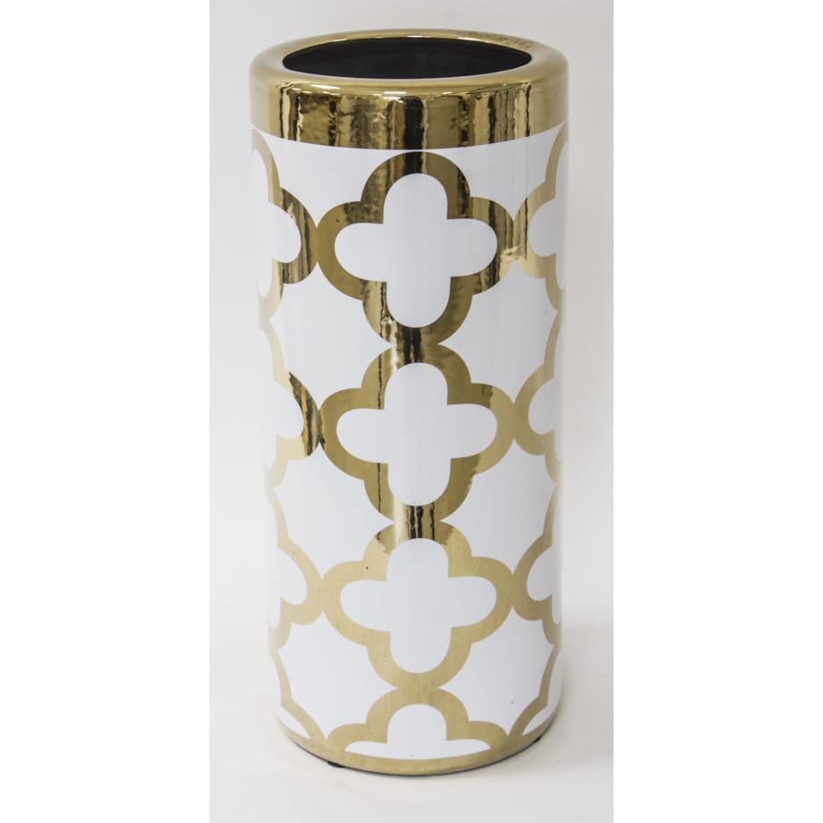 Parasolnik porcelanowy 46x20 cm CHADUR biały