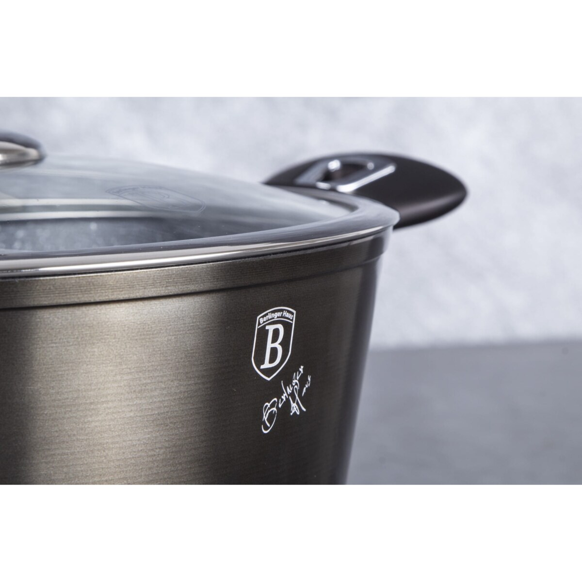 Garnek z powłoką granitową 6.1L 28cm BERLINGER HAUS Shiny Black