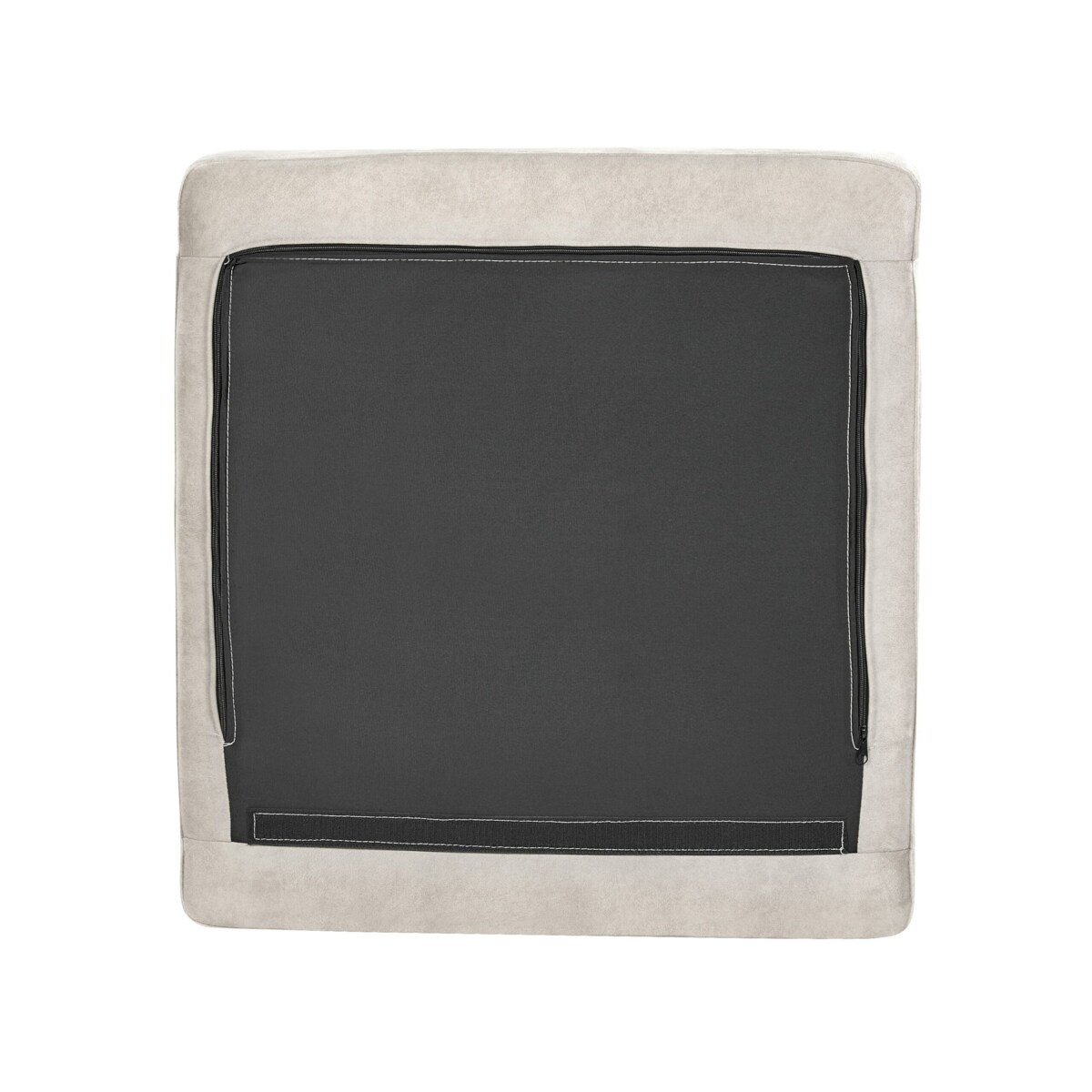 Narożnik welurowy lewostronny jasnoszary FLAM