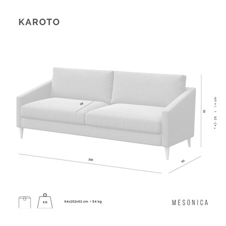 Karoto sofa 3 osobowa Granatowa