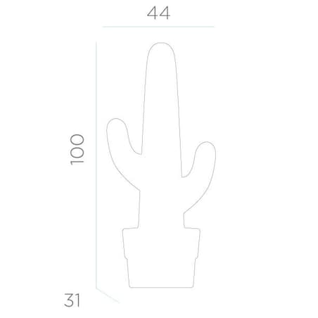 Stojąca lampka tarasowa Kaktus LUMKL100TWLNW King Home LED 1,2W 6000K IP54 biała