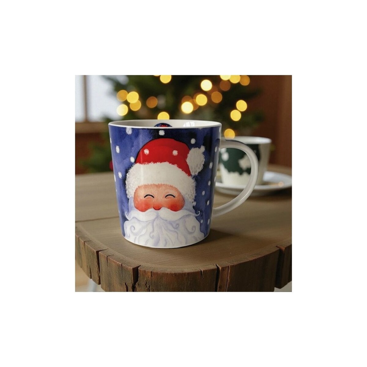 Kubek Porcelanowy w Ozdobnym Pudełku 400 ml, Santa