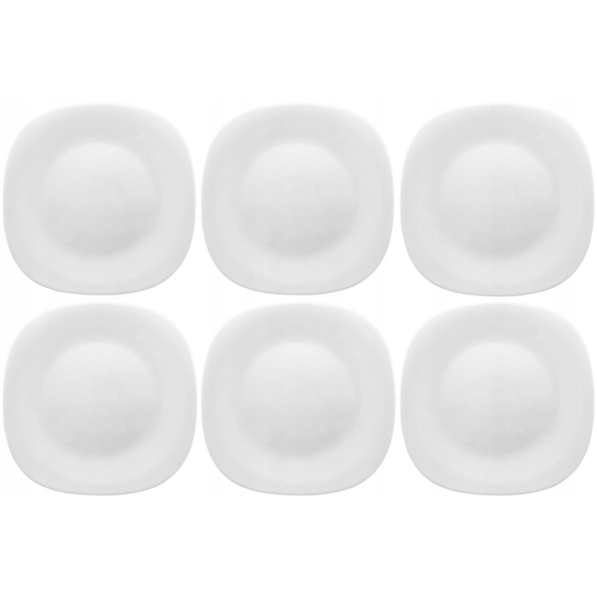 6 x TALERZ GŁĘBOKI PARMA białe kwadratowe BORMIOLI DO JADALNI obiadowe 23cm