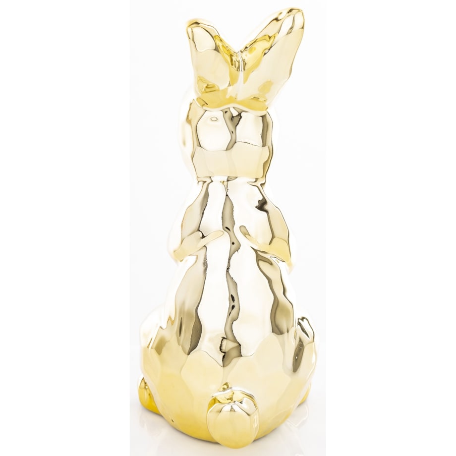 Dekoracja - złota figurka królika 14,5x6x7 cm CONIGLIO DORATO - II