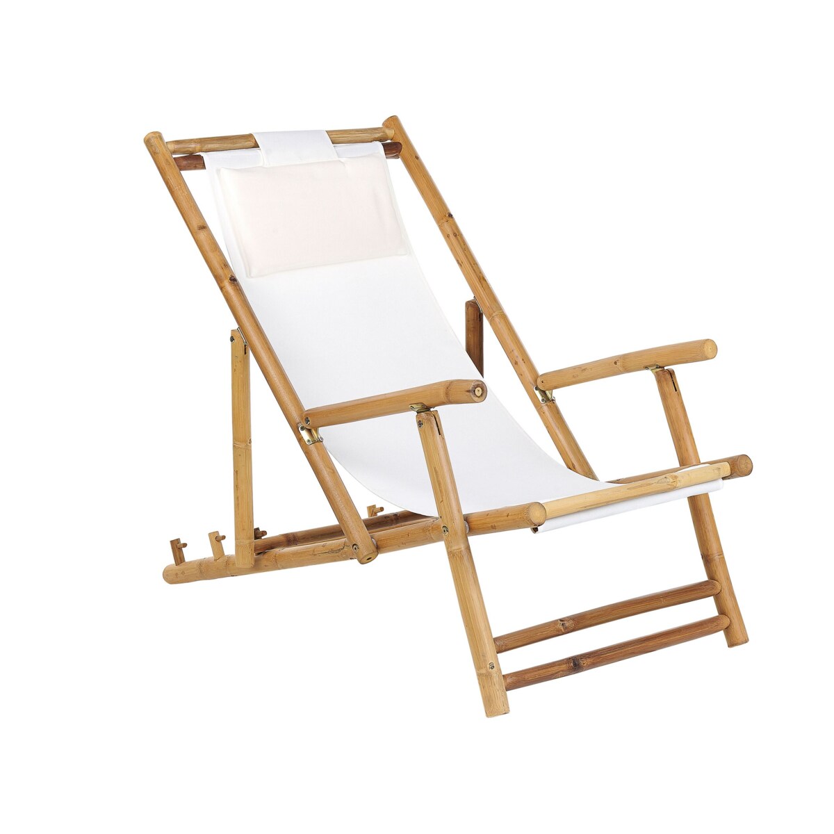 Zestaw mebli balkonowych bambusowy jasne drewno z białym ATRANI /SPELLO