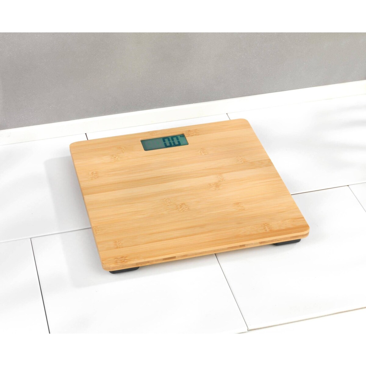 Waga łazienkowa BAMBUSA, elektroniczna, bambusowa, 30 x 30 cm, WENKO