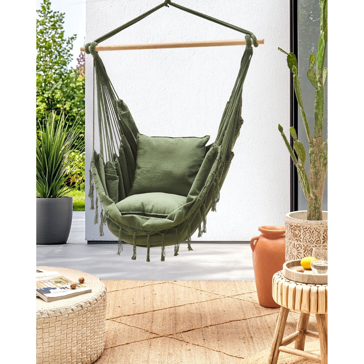 Fotel wiszący BONEA Bawełna Zielony