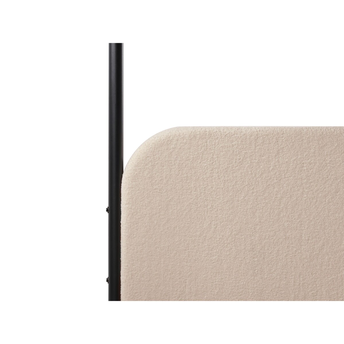 Łóżko z baldachimem Boucle DANNEMOIS 180 x 200 cm Beżowoszary