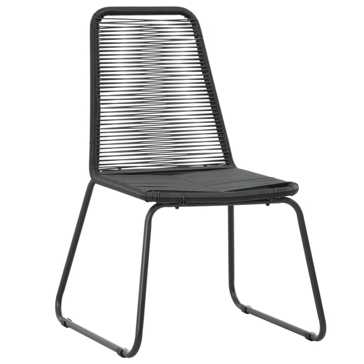 vidaXL 5-częściowy zestaw mebli ogrodowych, rattan PVC, czarny