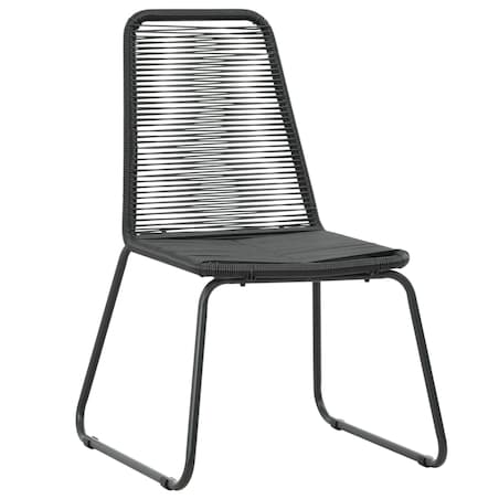 vidaXL 5-częściowy zestaw mebli ogrodowych, rattan PVC, czarny