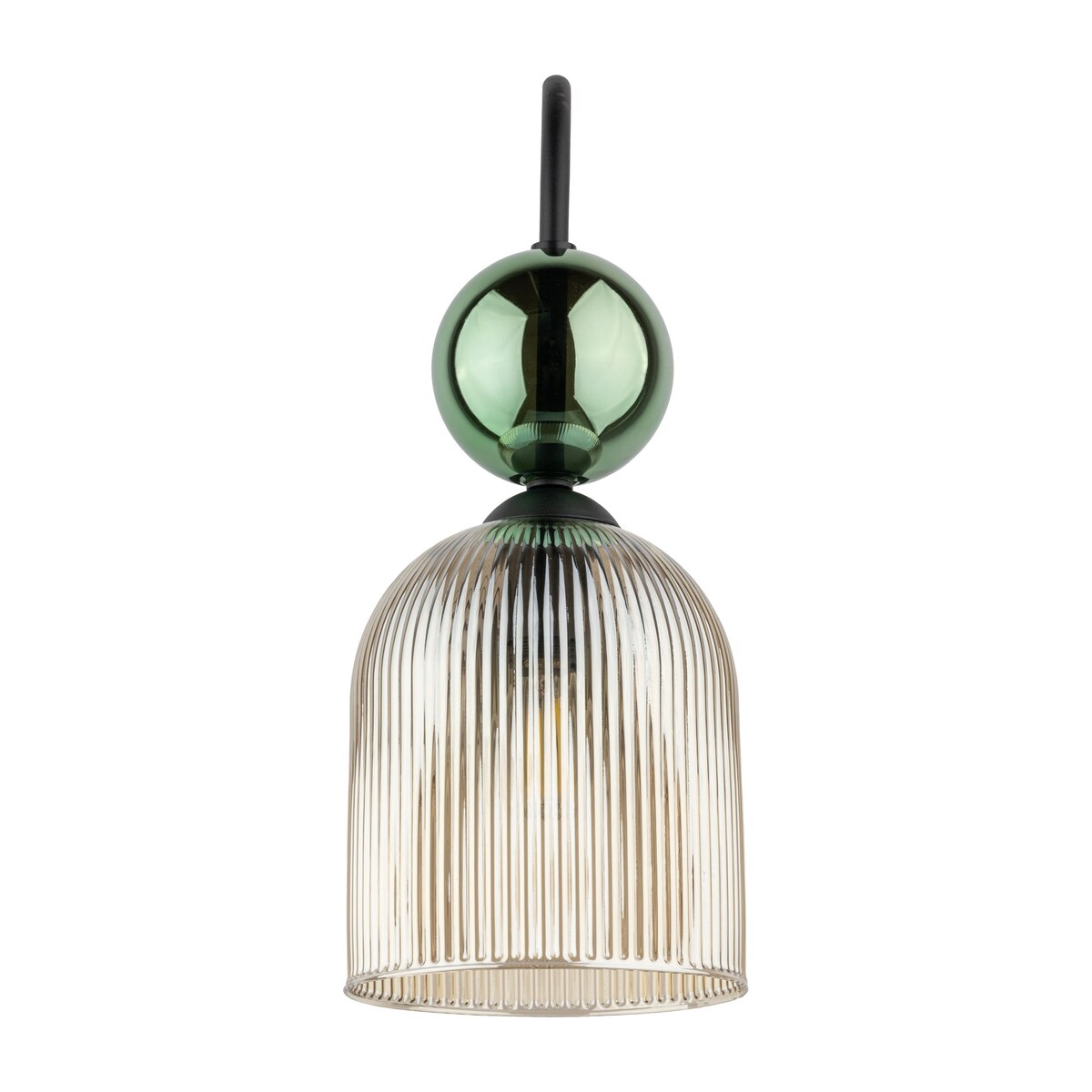 Kinkiet SOPHIA Czarny i Zielony z Koniakowym Szkłem, E14, Regulowana Wysokość, TK Lighting