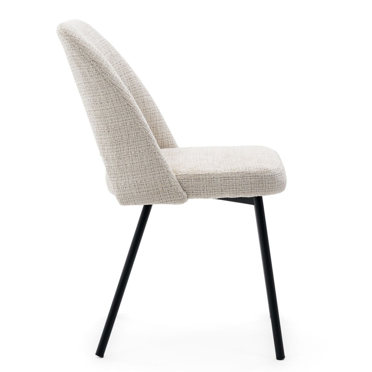 Krzesło tapicerowane MILO jasny beż do salonu jadalni kuchni