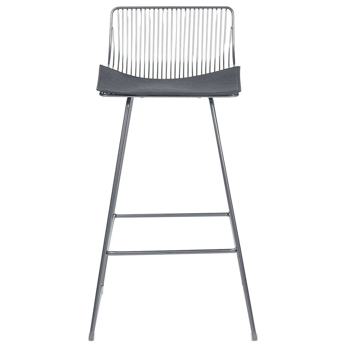 Zestaw 2 krzeseł barowych FREDONIA Metal Srebrny