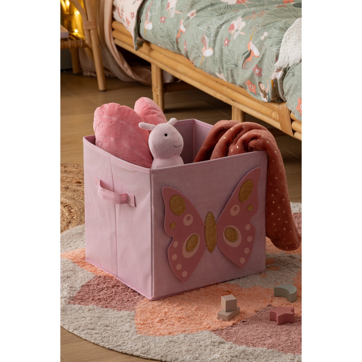 Pojemnik na zabawki z motylkiem STAY, 29 x 29 cm
