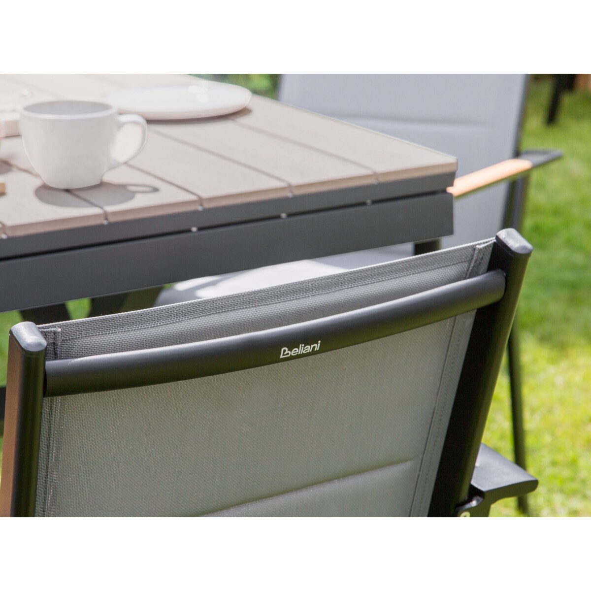 Stół ogrodowy MDF Grafitowy FANES