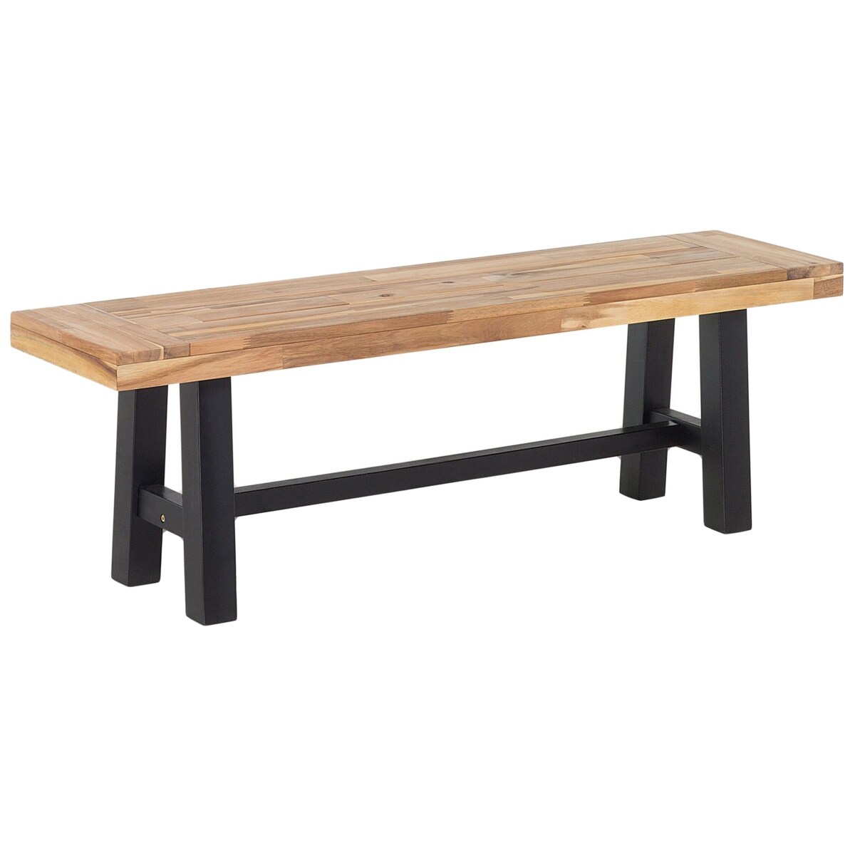 Zestaw ogrodowy drewniany stół i 2 ławki czarny SCANIA