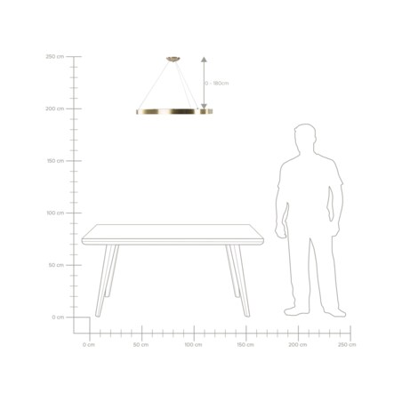 Lampa wisząca LED metalowa złota KRABURI
