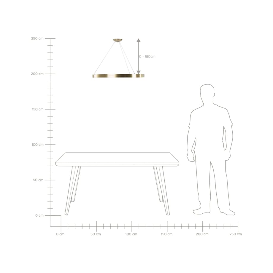 Lampa wisząca LED metalowa złota KRABURI