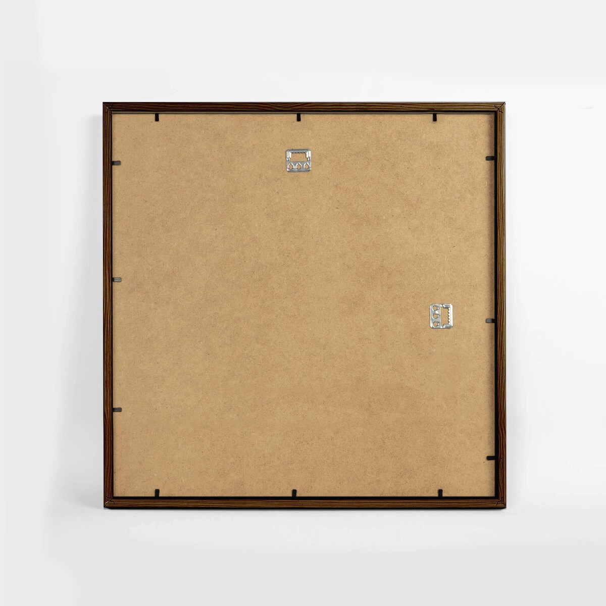 Brązowa ciemna ramka na zdjęcia 40x40 cm wisząca rama MDF z plexi klasyczna ramka kwadratowa