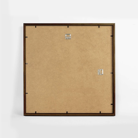 Brązowa ciemna ramka na zdjęcia 40x40 cm wisząca rama MDF z plexi klasyczna ramka kwadratowa