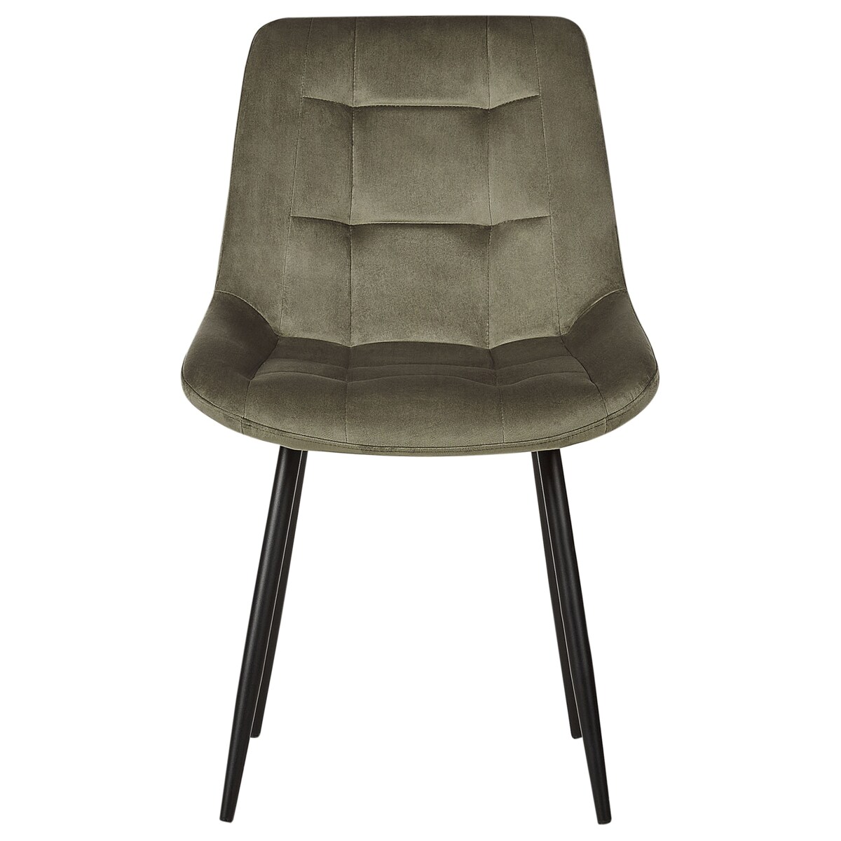 Krzesło do jadalni Zestaw 2 Welur Oliwkowy MELROSE