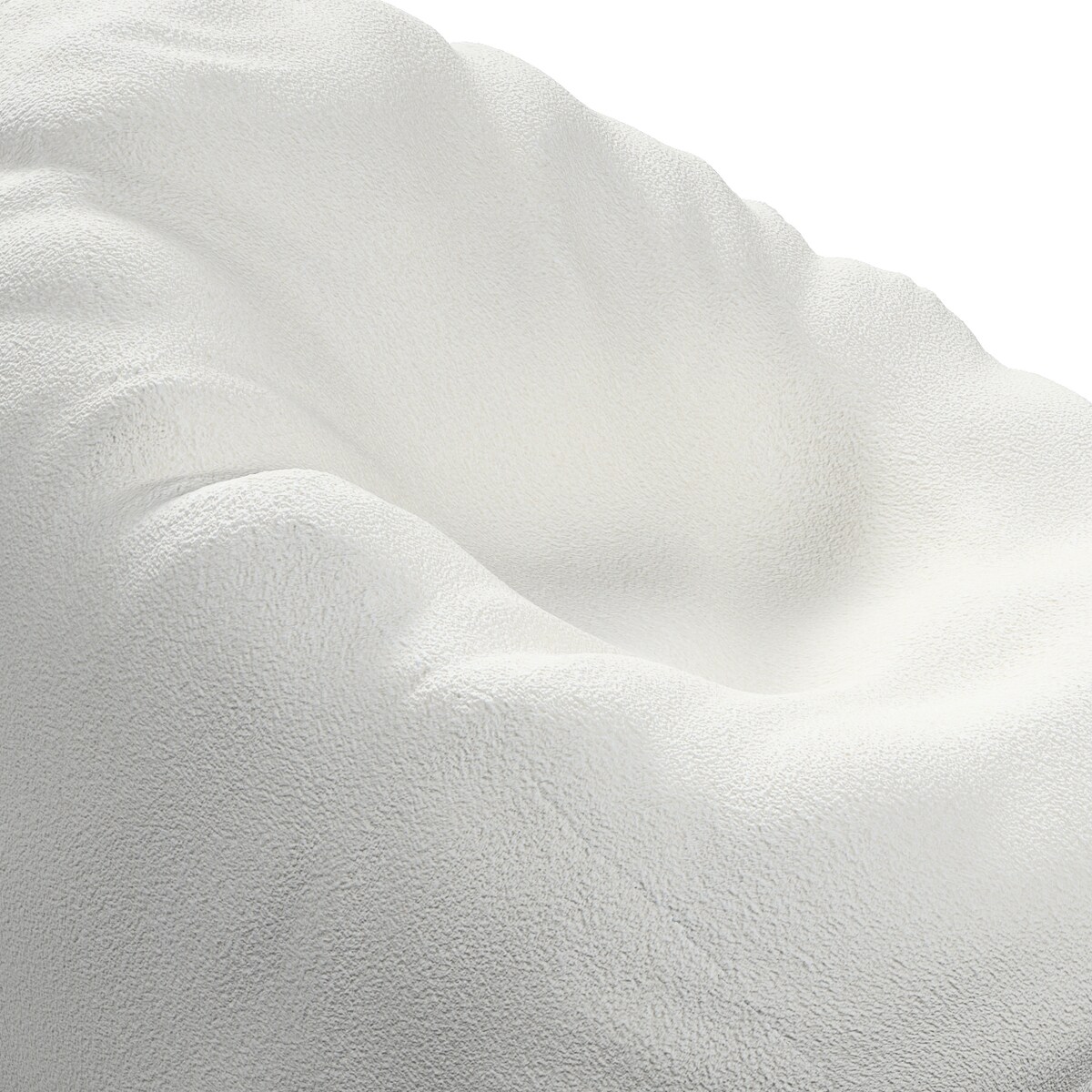 Worek do siedzenia Bowli, biały, Ø60 x 105 cm, Boucle