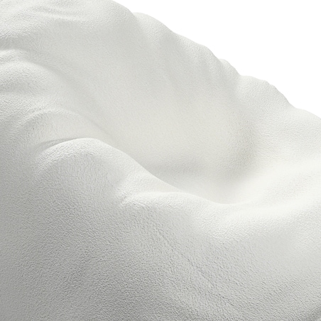 Worek do siedzenia Bowli, biały, Ø60 x 105 cm, Boucle