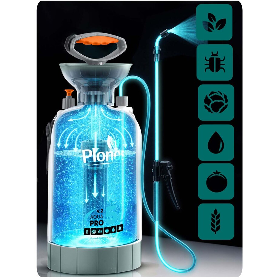 Opryskiwacz ciśnieniowy Plonos PL-605 5L ręczny ogrodowy z regulowaną lanca dysza