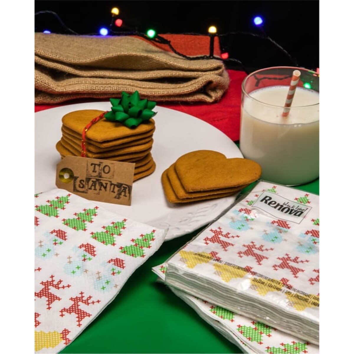 Serwetki Renova Xmas Cross-Stitch 20szt 33x33cm