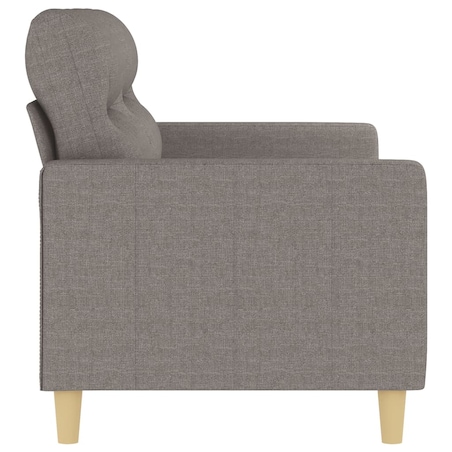 vidaXL Sofa 2-osobowa, kolor taupe, 140 cm, tapicerowana tkaniną