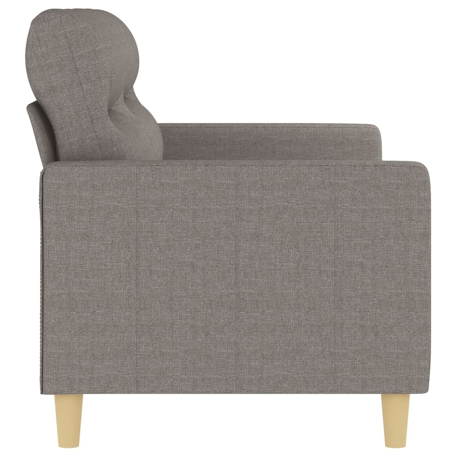 vidaXL Sofa 2-osobowa, kolor taupe, 140 cm, tapicerowana tkaniną