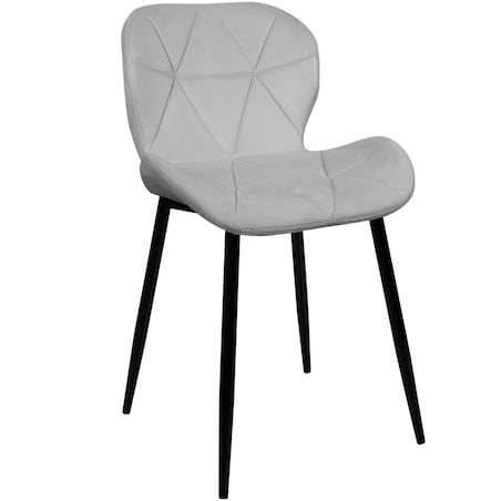 Krzesło tapicerowane do salonu skandynawskie nowoczesne szare