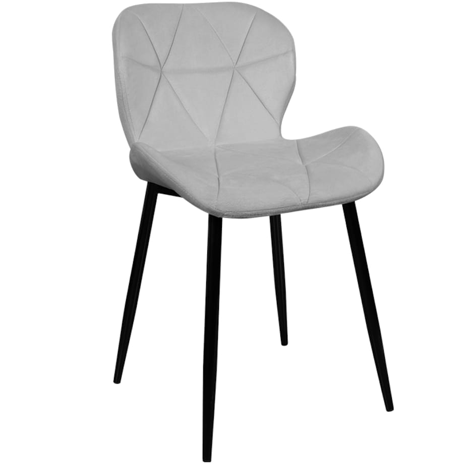 Krzesło tapicerowane do salonu skandynawskie nowoczesne szare