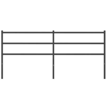 vidaXL Metalowe wezgłowie, czarne, 200 cm