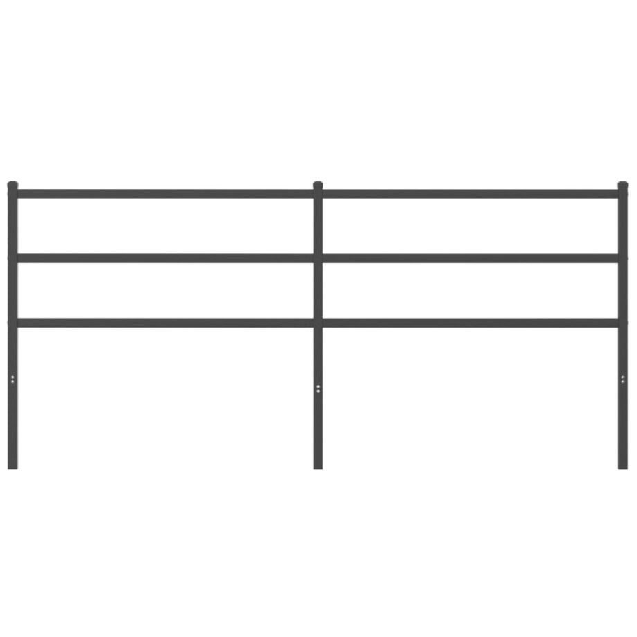 vidaXL Metalowe wezgłowie, czarne, 200 cm