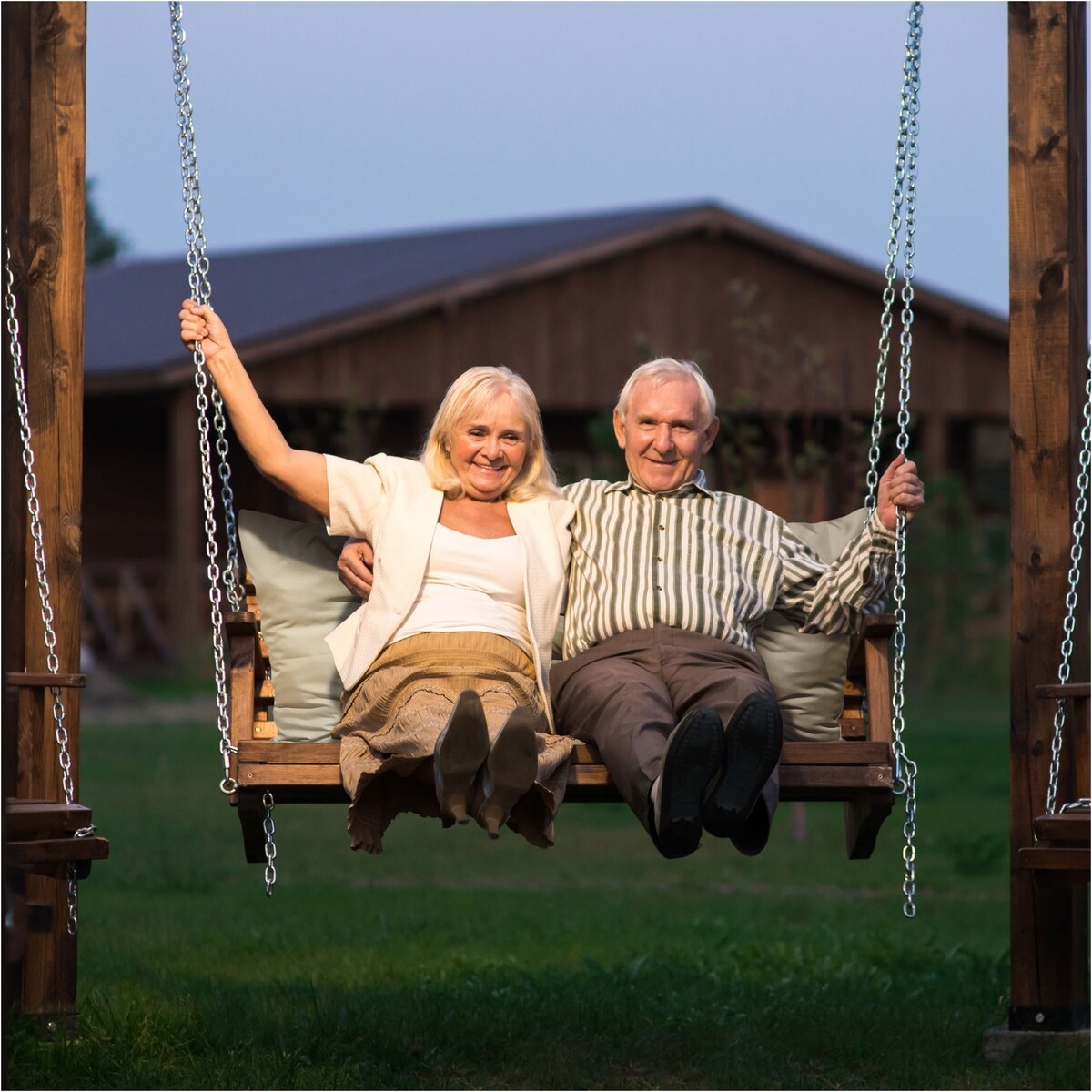 Poduszka Ogrodowa Na Huśtawkę Ławkę 100X60X50 Cm Na Meble Palety Wodoodporna Beżowa