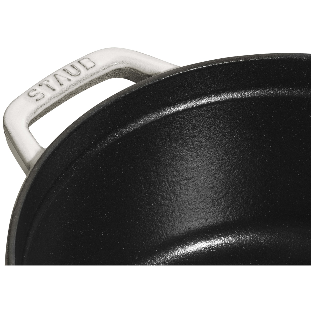 Garnek żeliwny okrągły Staub - 2.2 ltr, Biała trufla