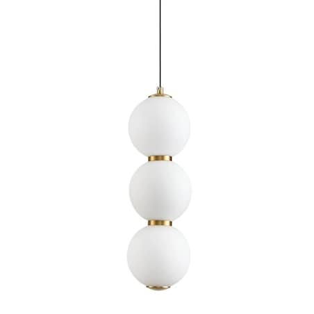 Lampa wisząca PERLA LED białe kule 12 cm