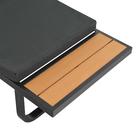 vidaXL Sofa ogrodowa ze stołem i poduszkami, narożna, aluminium, WPC