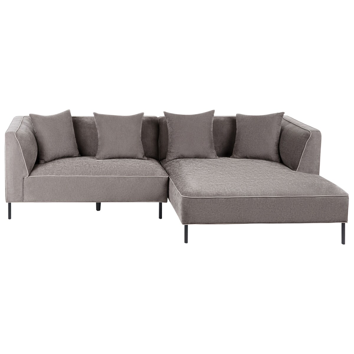 Narożnik dla 3 osób SATER Szenil Beżowoszary Lewostronny